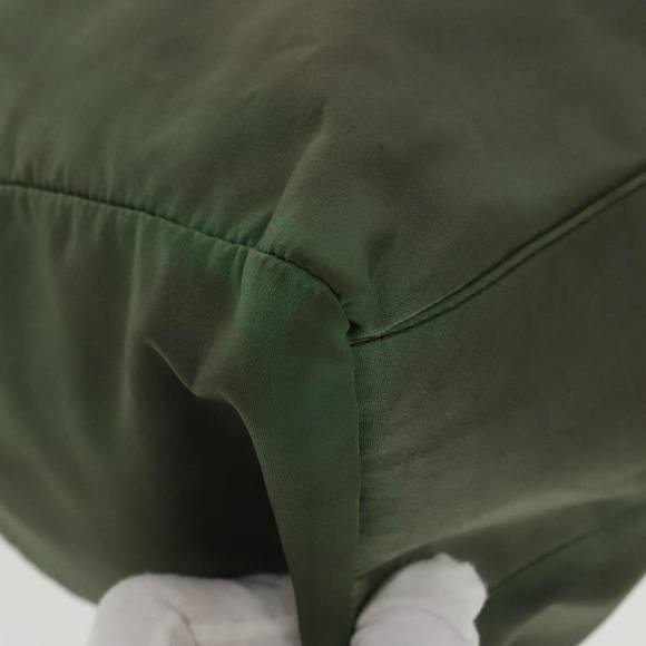 PRADA Tote Bag Nylon Green Gold Auth 98443 - Picture 15 of 16